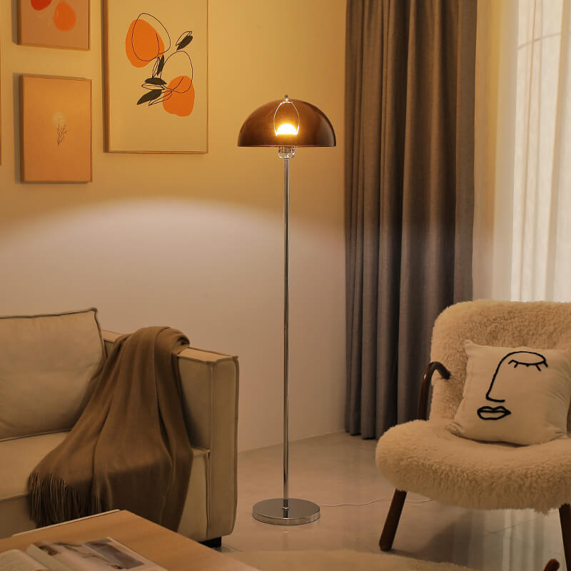 Taavita Vintage Acrylic LED Floor Lamp with Clear Dome
