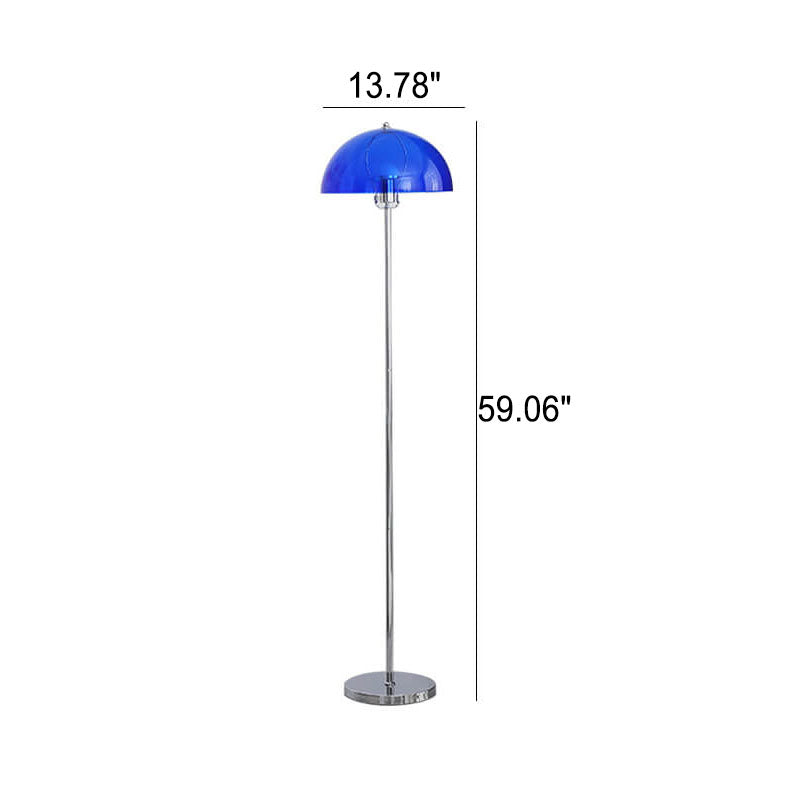 Taavita Vintage Acrylic LED Floor Lamp with Clear Dome