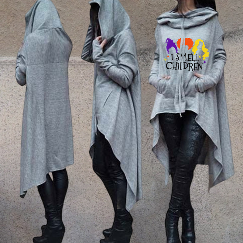 Halloween Printed Hoodie Lightweight Acetate Fabric for Cozy Fall Wear