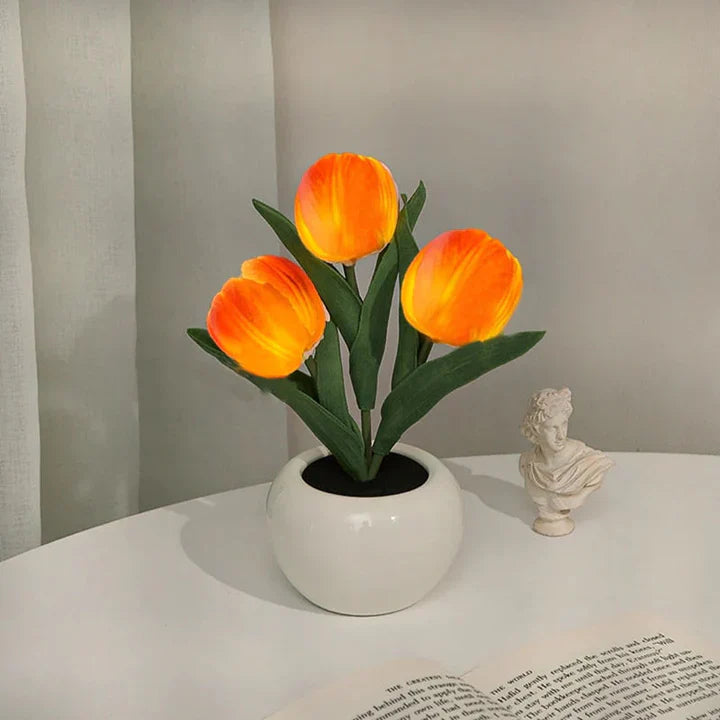 Ceramic Pot Table Lamp with LED – Cozy Accent Lighting