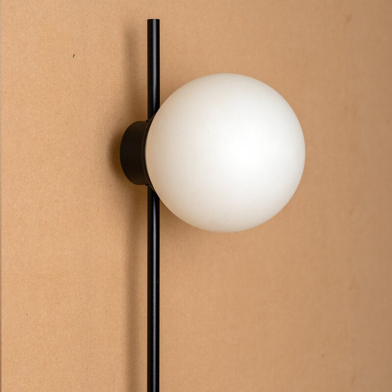 Taavita Minimalist Long Pole Glass Globe 1-Light Wall Lamp