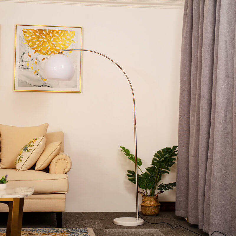 Modern 1-Light Floor Lamp with Fishing Rods Lampshade Made of Acrylic