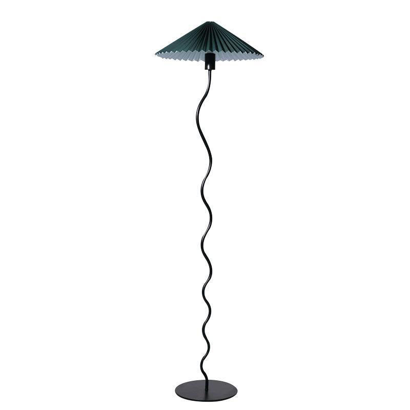 Taavita Floor Lamp with Pleated Fabric Shade