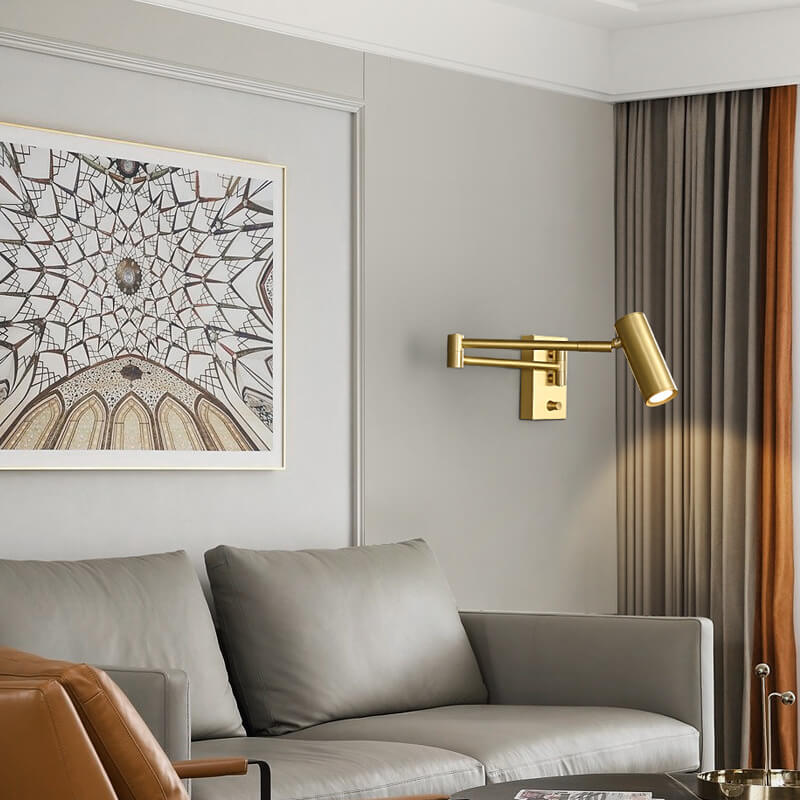 Taavita Luxury Copper Rotatable Eye Protection Reading LED Wall Lamp