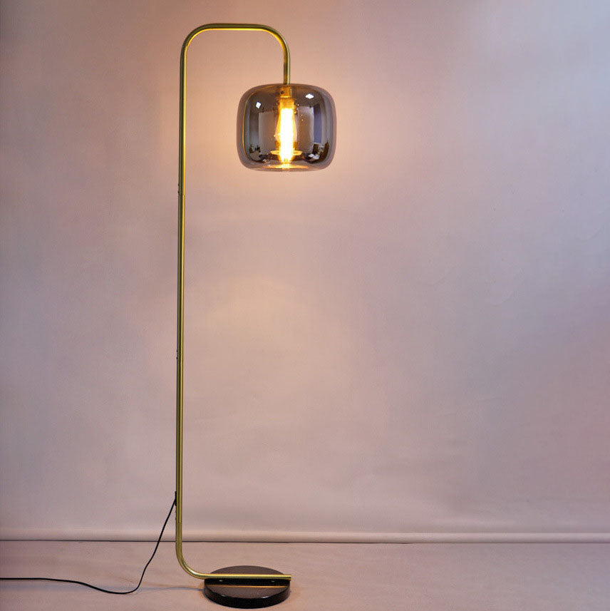 Taavita Vintage Minimalist Floor Lamp Made of Iron and Marble with 1 Light
