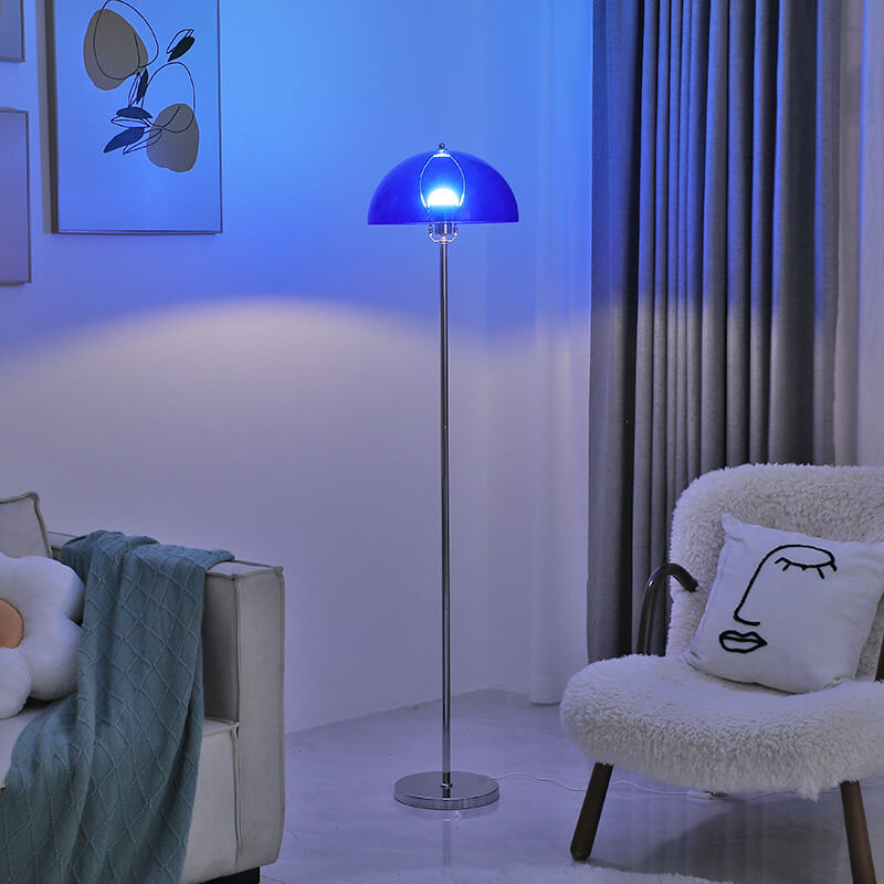 Taavita Vintage Acrylic LED Floor Lamp with Clear Dome