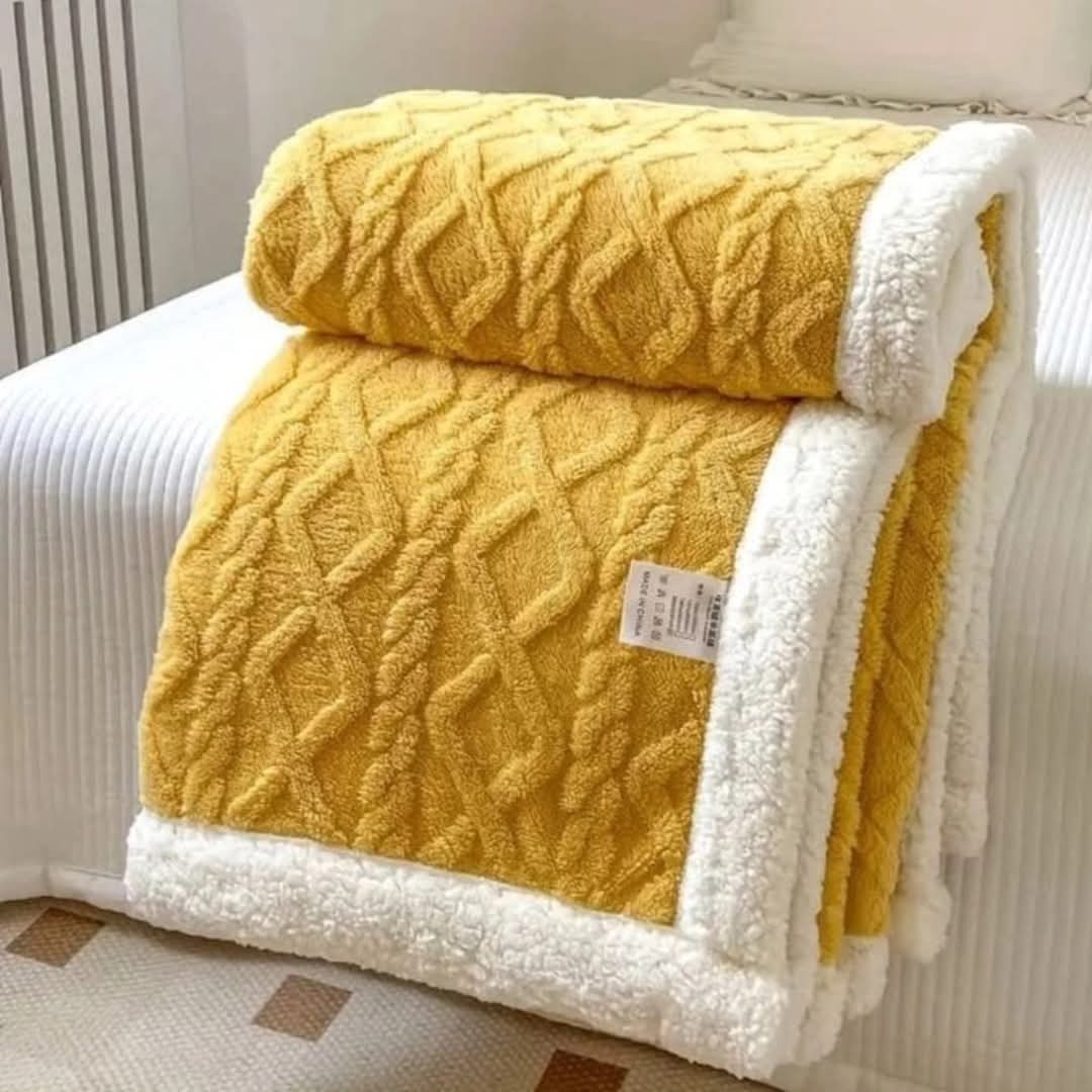 Sherpa Fleece Throw Blanket | Large Size | Extra Soft Warmth | Plush