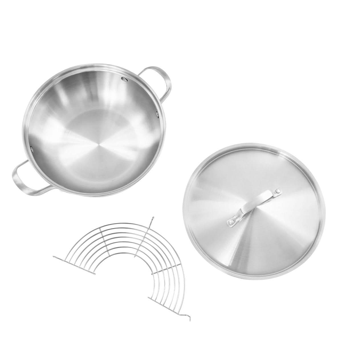 Versatile Stainless Steel Cooking Pot with Glass Lid for All Heat Sources