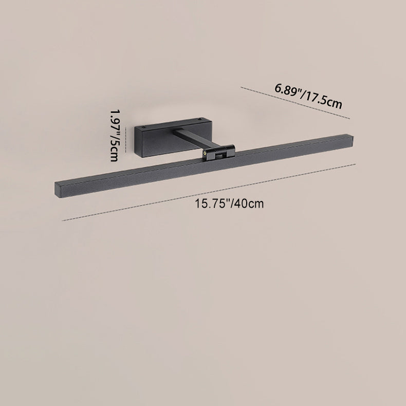 Modern Minimalist Long Iron Aluminum PC LED Vanity Light Wall Lamp for Bathroom
