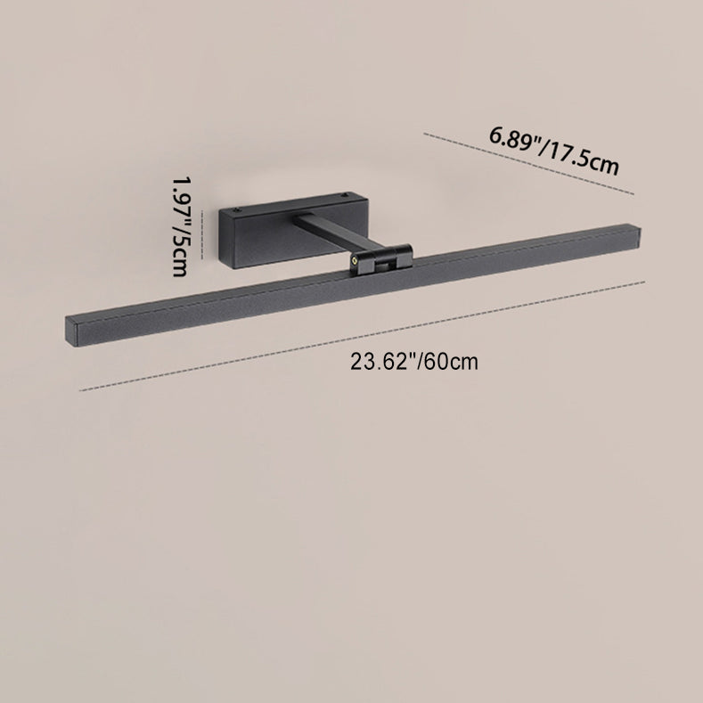 Modern Minimalist Long Iron Aluminum PC LED Vanity Light Wall Lamp for Bathroom