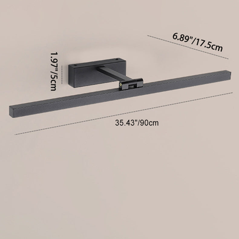 Modern Minimalist Long Iron Aluminum PC LED Vanity Light Wall Lamp for Bathroom