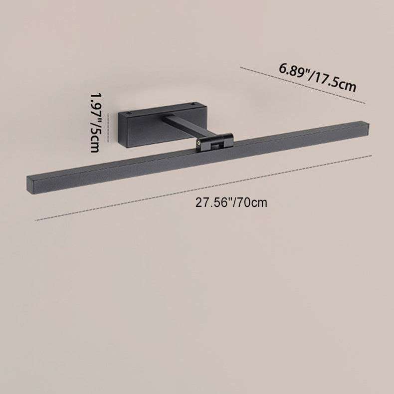 Modern Minimalist Long Iron Aluminum PC LED Vanity Light Wall Lamp for Bathroom