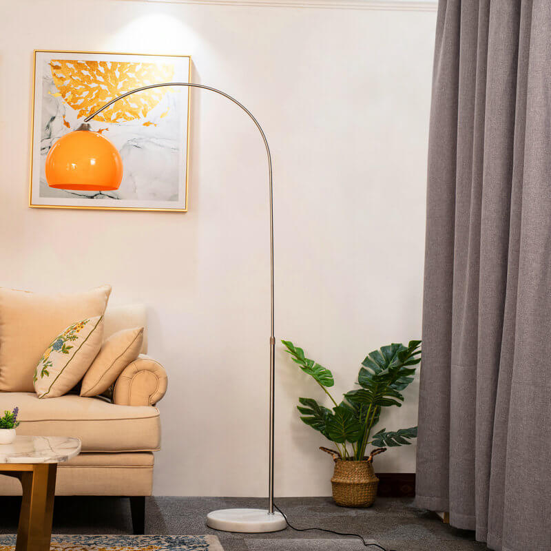 Modern 1-Light Floor Lamp with Fishing Rods Lampshade Made of Acrylic