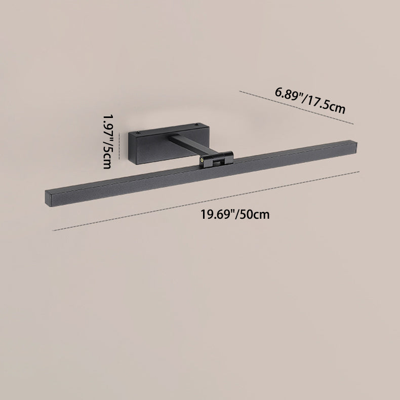 Modern Minimalist Long Iron Aluminum PC LED Vanity Light Wall Lamp for Bathroom