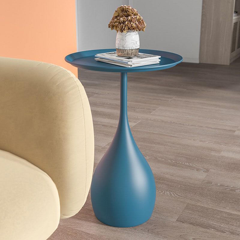 Avencea — Round Metal Side Table with Vintage Style and Durable Iron Base