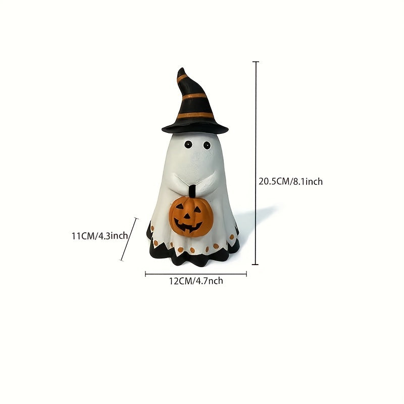 Halloween Resin Pumpkin Statue Tabletop Decor with Art Deco Style