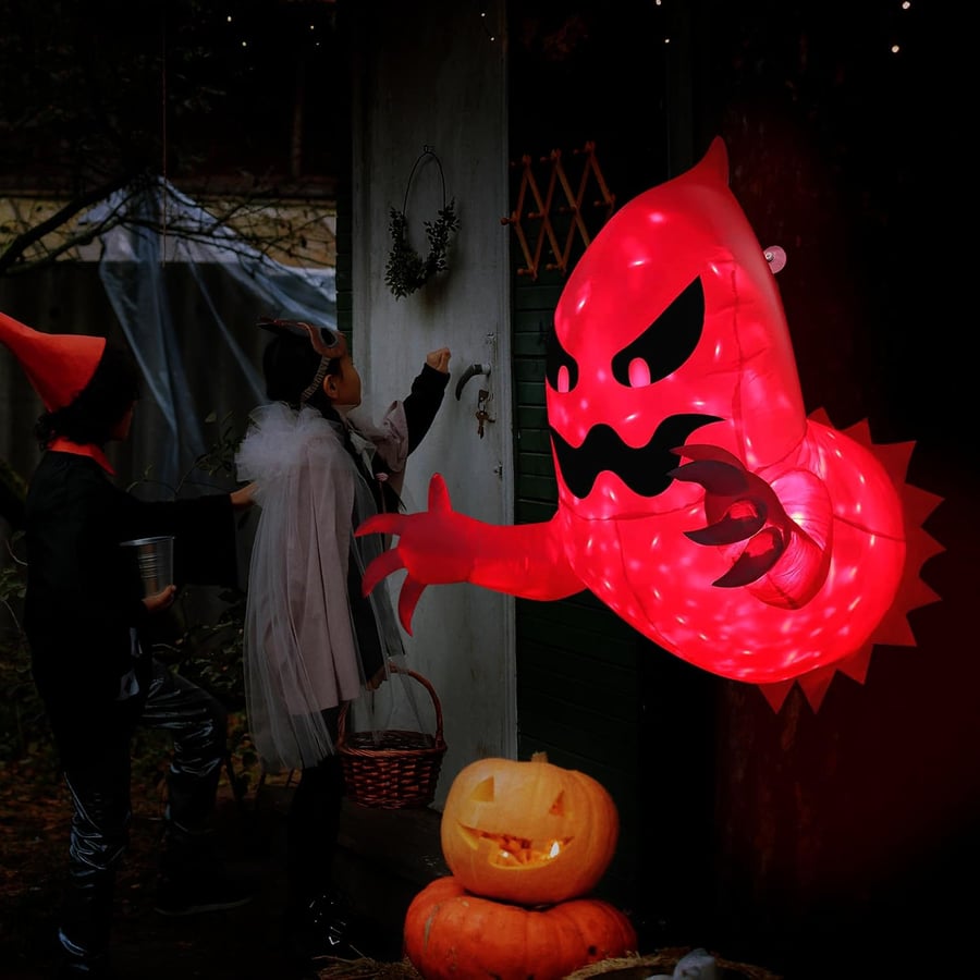 LED Halloween Inflatable Ghost Decoration with Bright Glowing Lights