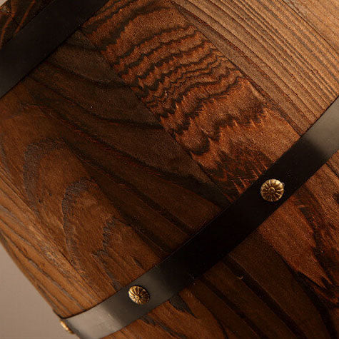Taavita Vintage Wood Wine Barrel 1-Light Pendant Light - Single Barrel Light