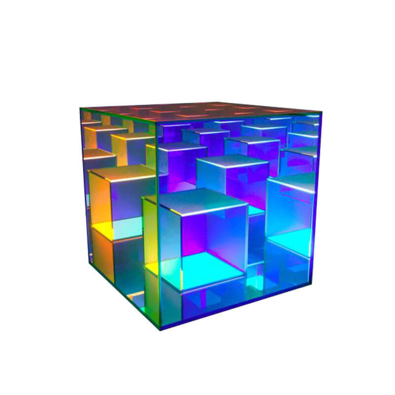 Modern RGB-Line Magic Cube LED Table Lamp Made of Taavita