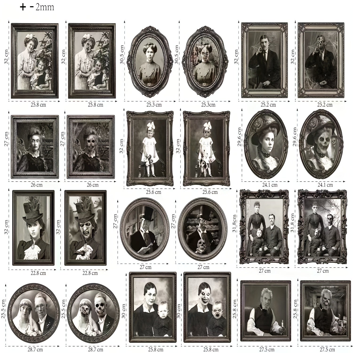 3D Moving Halloween Portraits for Haunted Walls and Doors