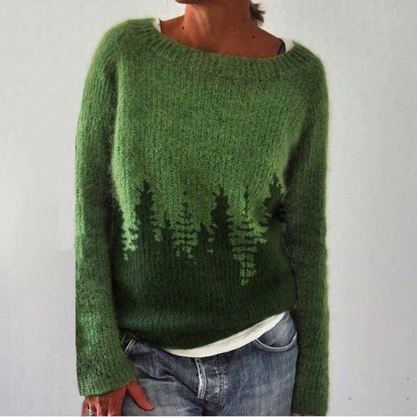 Women's Knit Crewneck Pullover Sweater | Soft Knit Fabric & Ribbed Cuffs | Lightweight Warmth | Comfortable Fit for Fall and Winter