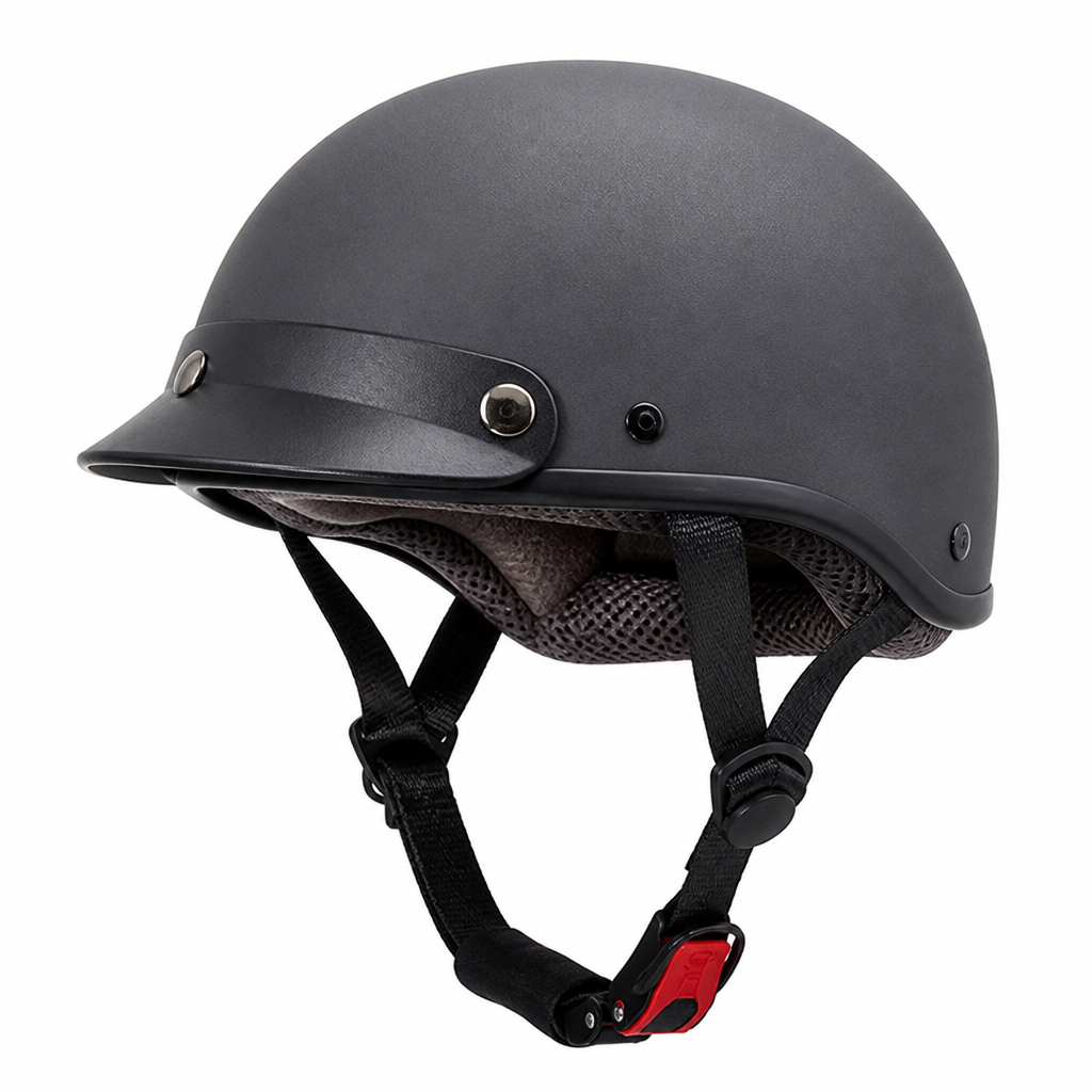 Motorcycle Half Helmet — Baseball Cap Style