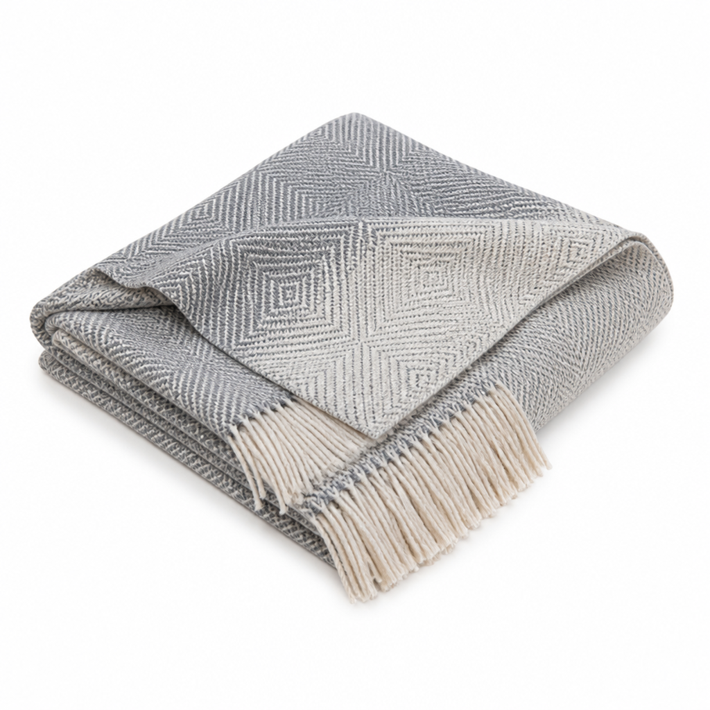 Organic Cotton Reversible Throw Blanket — Floral