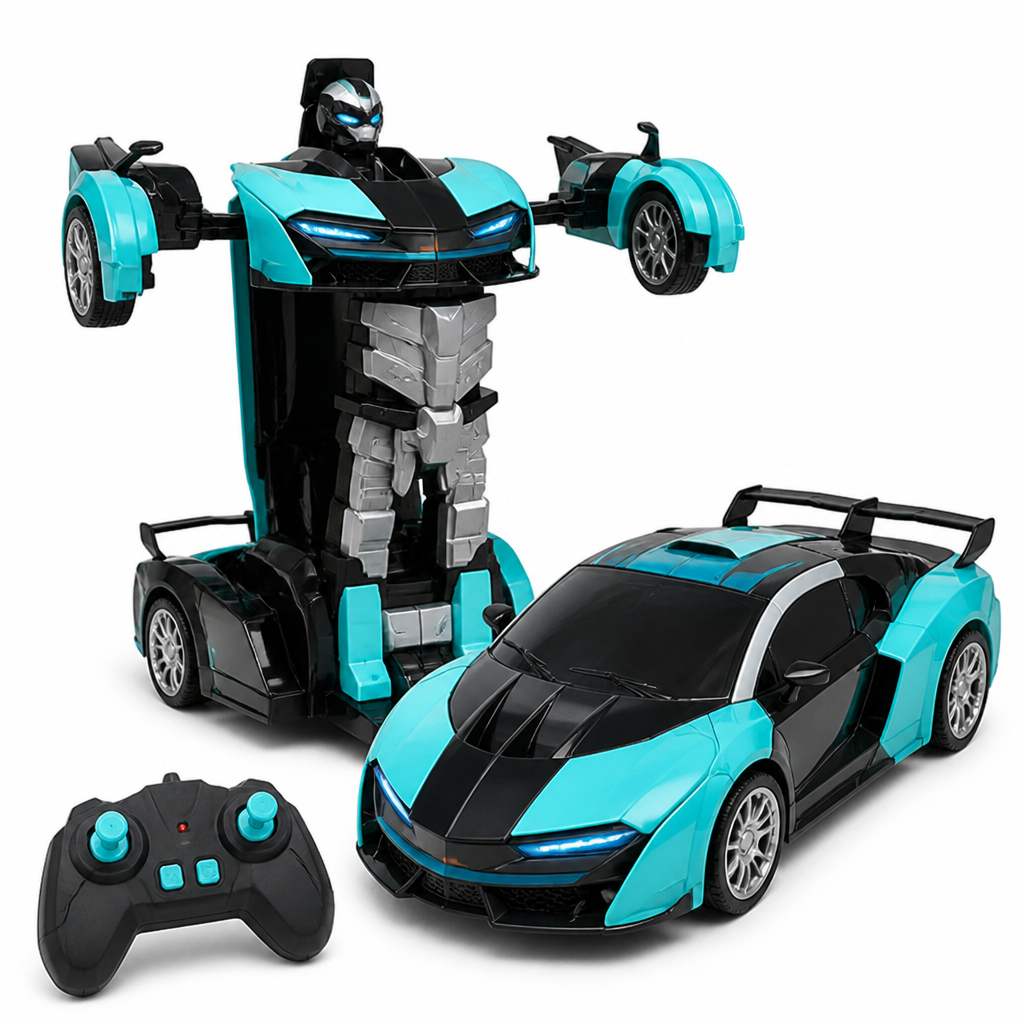 Kids Remote Control Transforming Robot Car