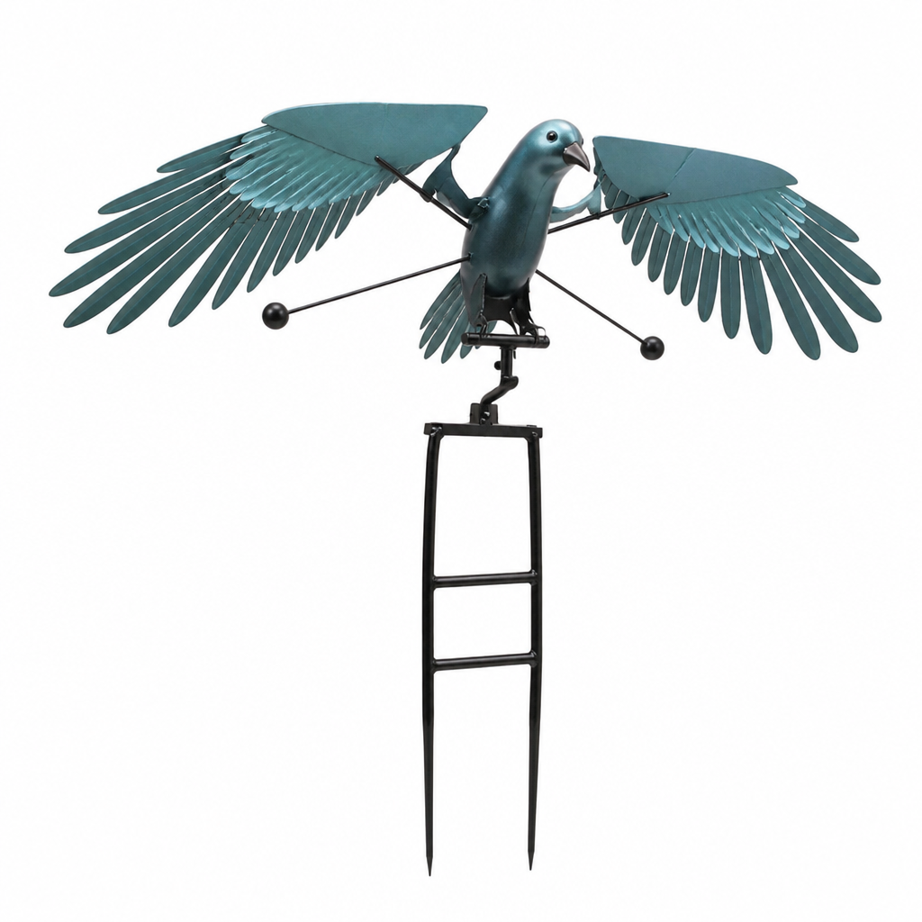 Metal Garden Wind Spinner Stake