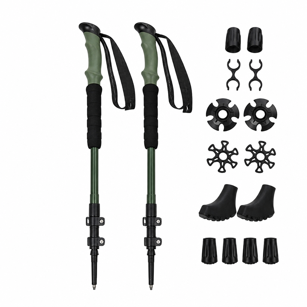 Lightweight Collapsible Trekking Poles for Hiking