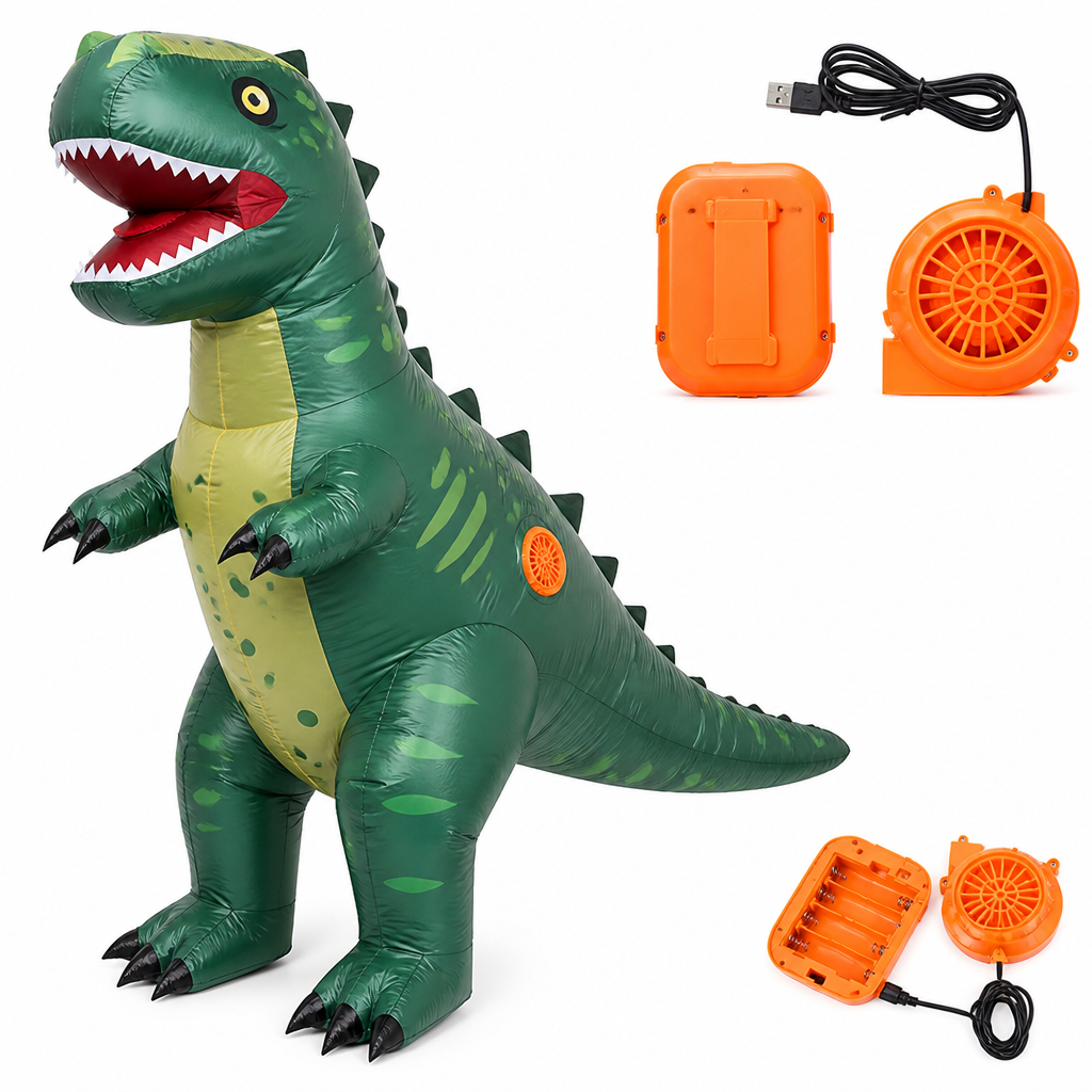 Inflatable Dinosaur Costume with Blower Fan