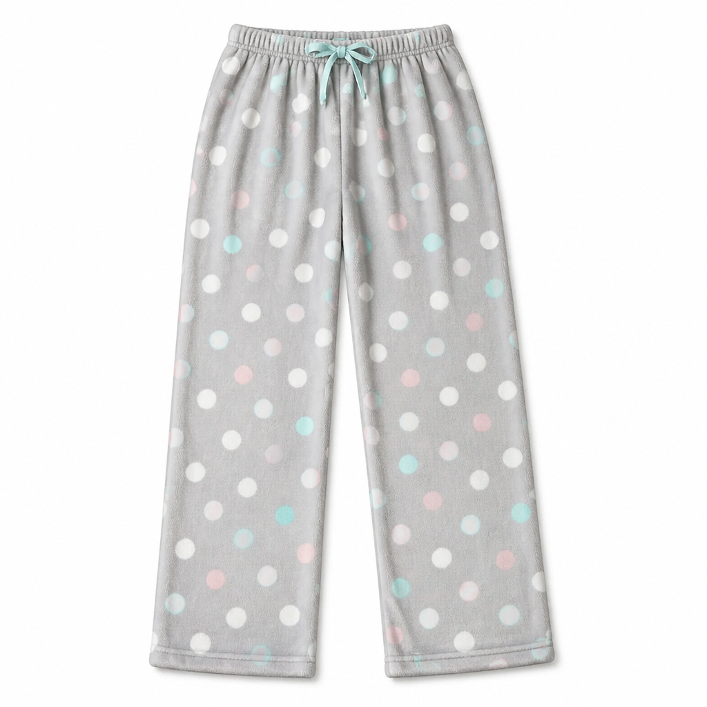 Women's Plush Fleece Pajama Pants — Cat Print