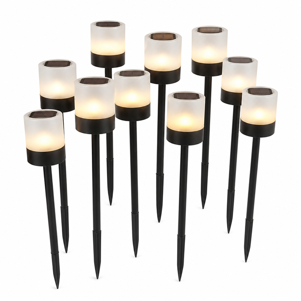 Solar LED Mushroom Garden Lights — 10 Pack