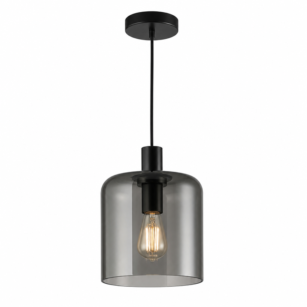 Black Glass Pendant Light