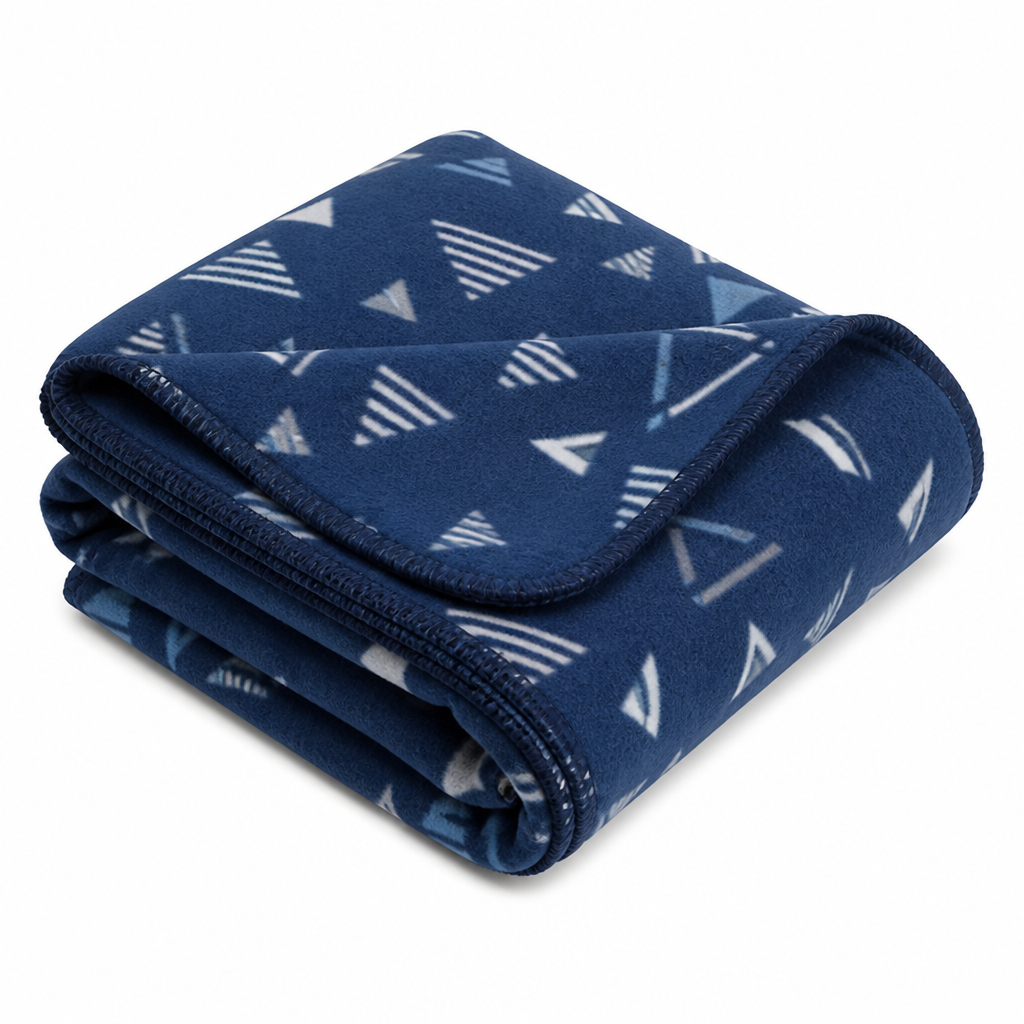 Travel Blanket — Blue Microfiber