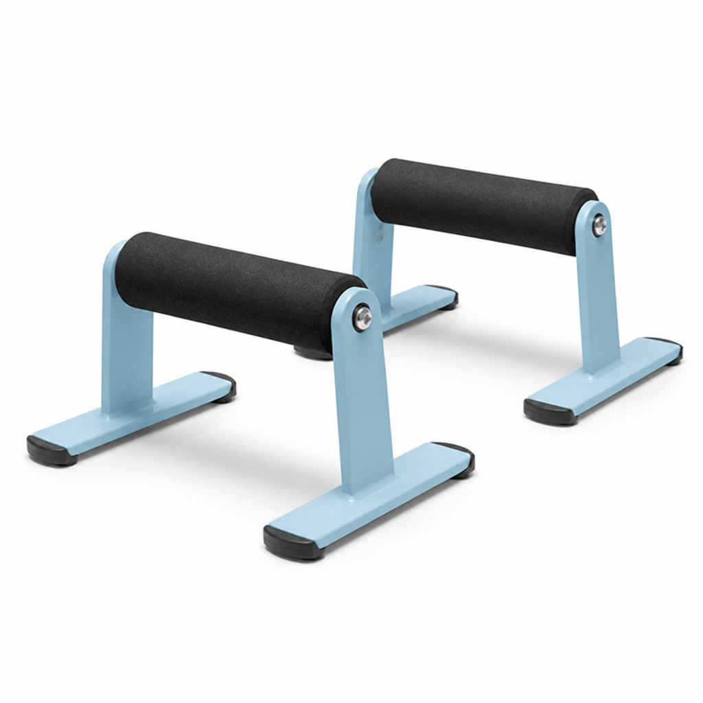 Wooden Push-Up Parallettes with Steel Support
