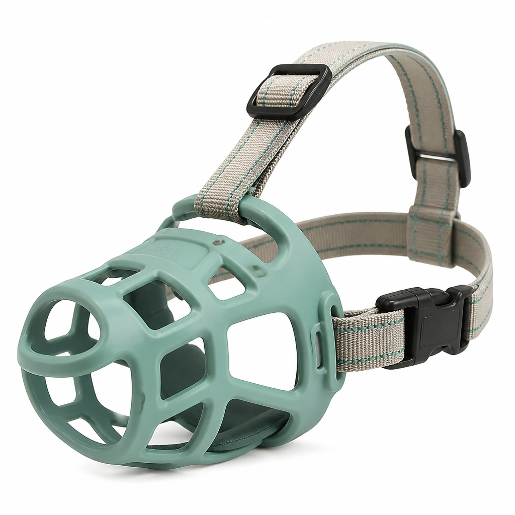 Breathable Adjustable Dog Muzzle with Reflective Strip