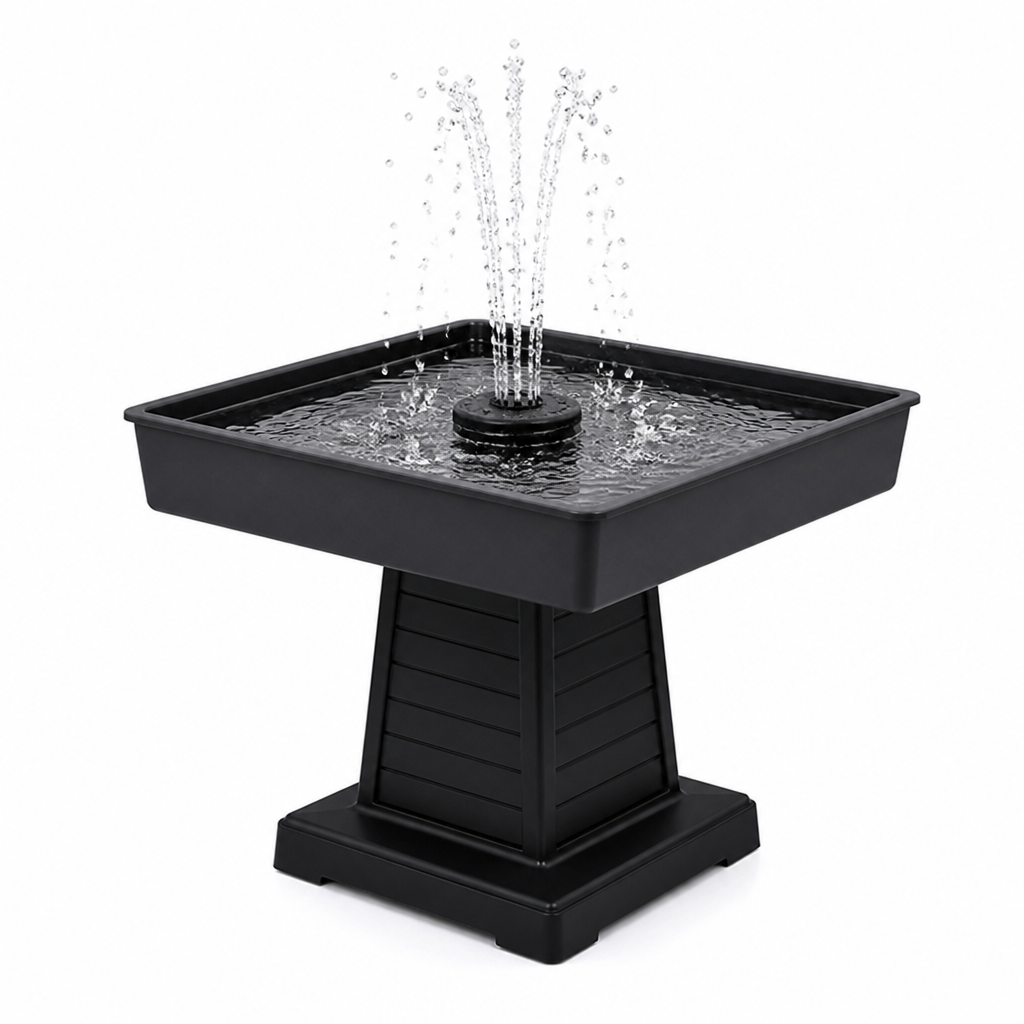 Solar-Powered Outdoor Water Fountain with Adjustable Spray