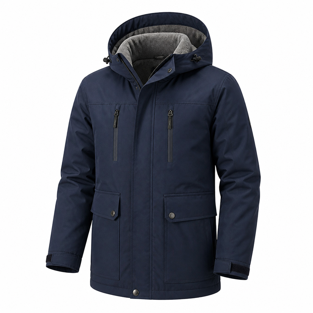 Insulated Winter Coat with Multiple Pockets