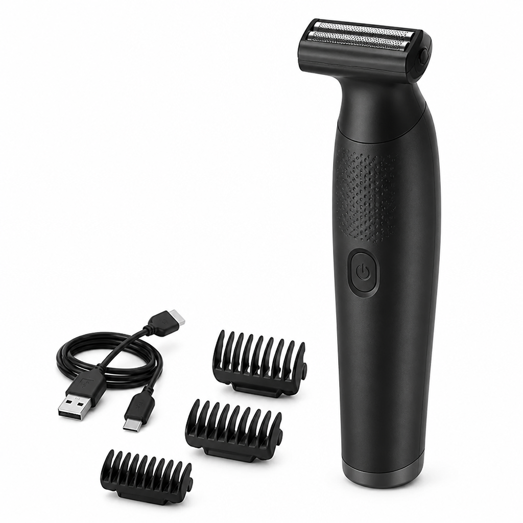 Portable USB Rechargeable Body Grooming Shaver