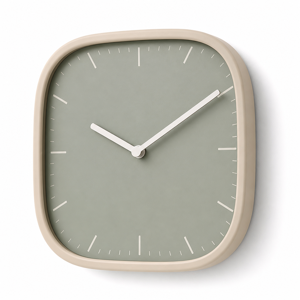 Minimalist Wall Clock with Silent Quartz Movement