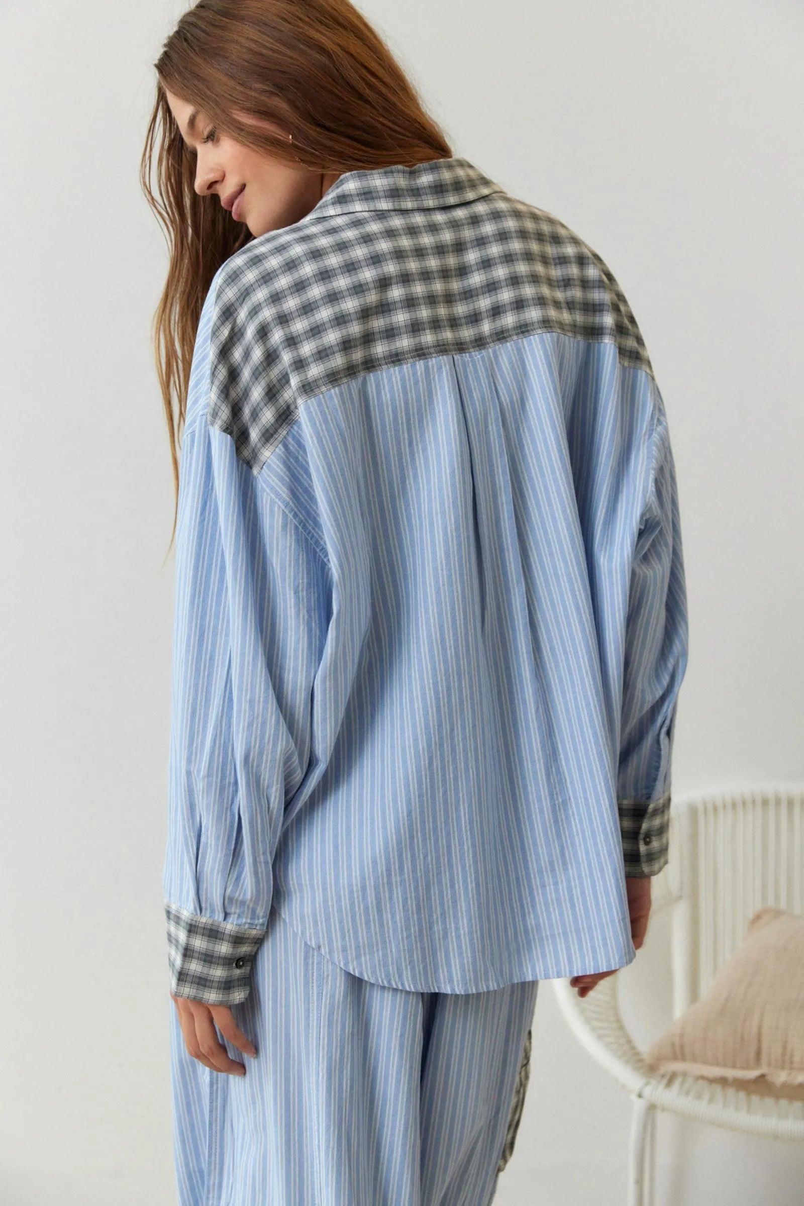 Women’s Pajama Set | Button-Down Top & Drawstring Pants | Polyester Fabric | Comfortable Fit