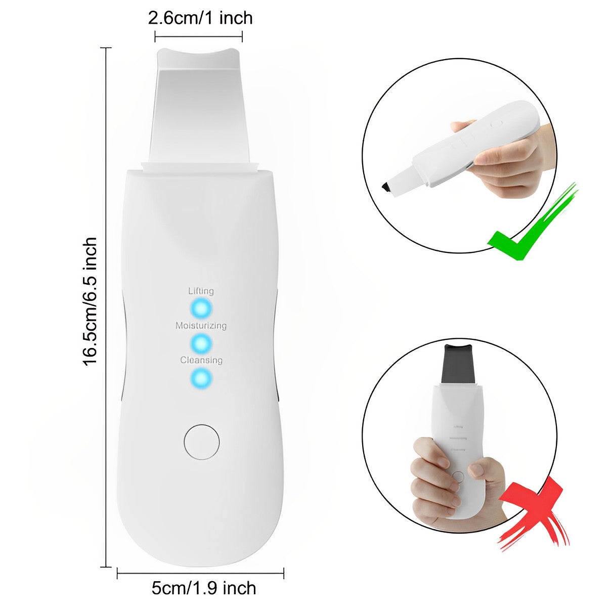 High-Performance Ultrasonic Facial Scrubber Tool