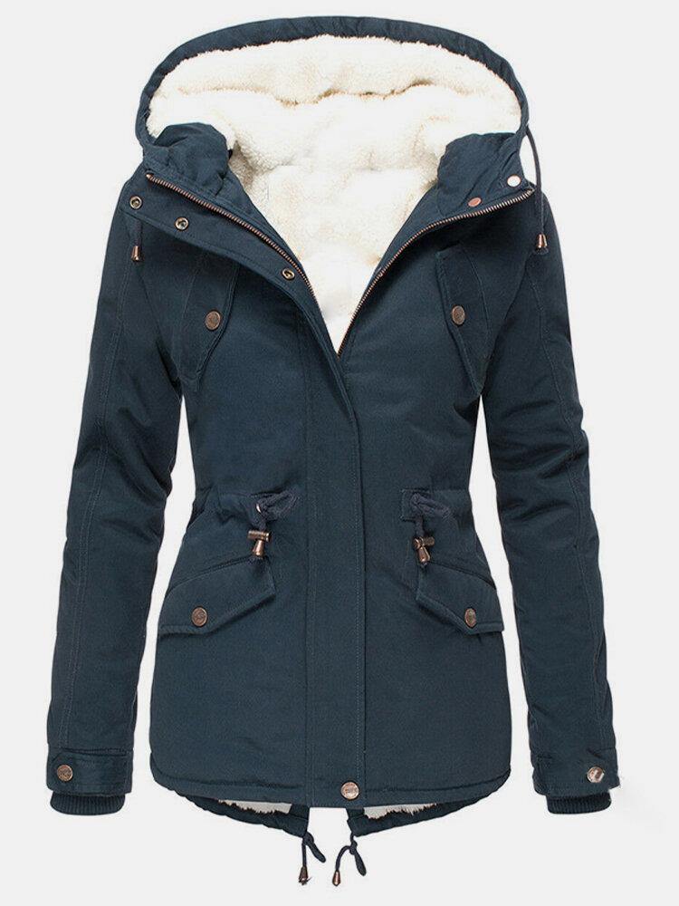 Women's Winter Coat | Waterproof & Faux Shearling Lined | Adjustable Fit | Durable Design