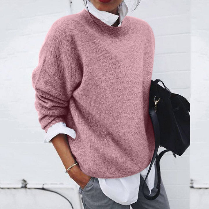 Women’s Oversized Crew-Neck Knit Sweater | Soft & Warm Fabric | Relaxed Fit & Versatile Layering | Comfortable Everyday Wear