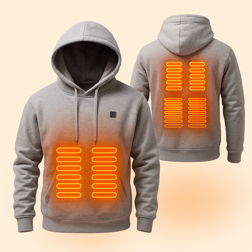 Men's Heated Hoodie with Five Heating Zones