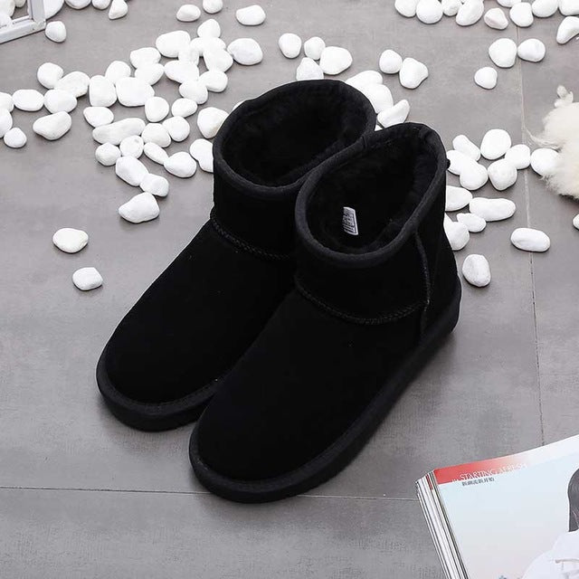 Women’s Ankle Winter Boots | Faux Fur Lining & Comfortable Fit | Artificial Wool | Warmth for Cold Weather