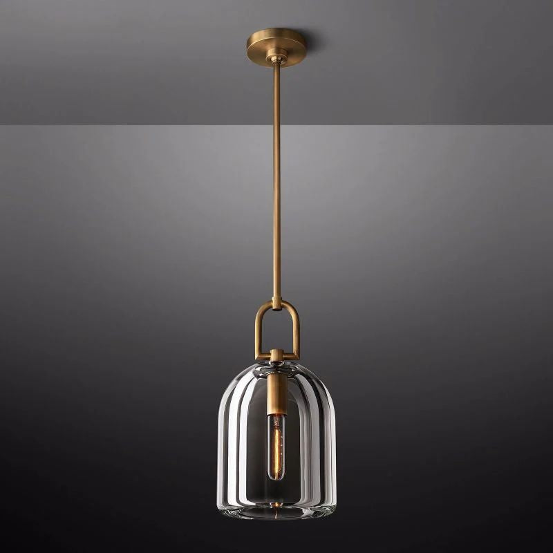 Liora — Crystal Pendant Light with Hand-Polished K9 Glass Shade