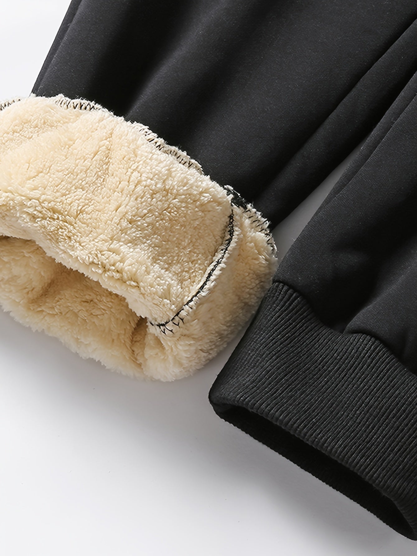Fleece Sweatpants | Zippered Pockets | Warm and Comfortable | Fabric