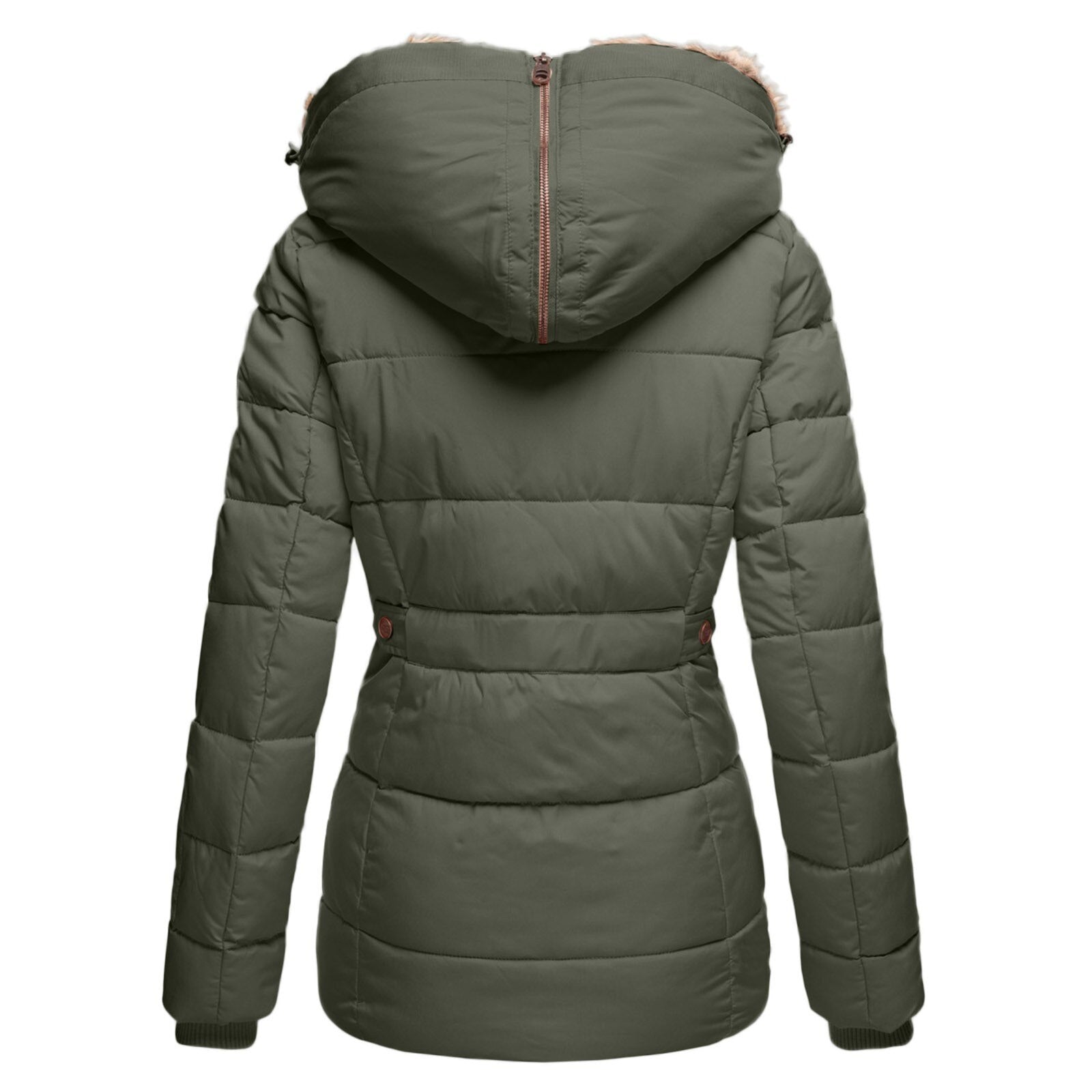 Women’s Winter Coat | Water-Repellent Cotton & Fleece Lining | High Collar & Hood | Comfortable Warmth